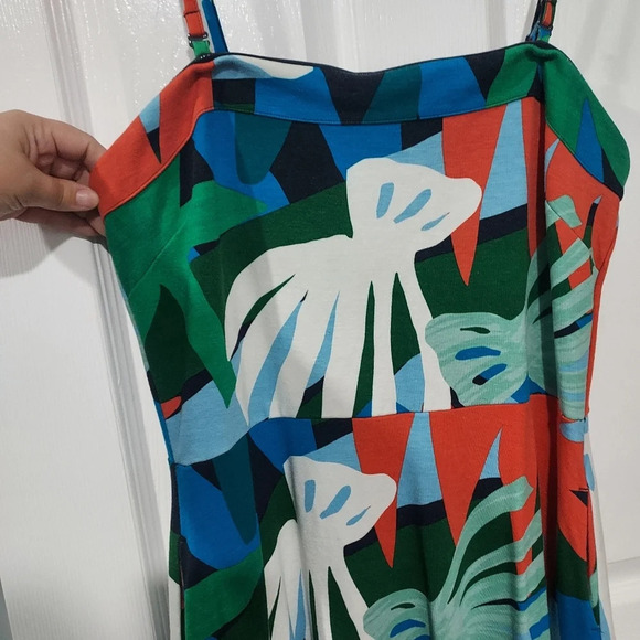 Ann Taylor Factory Multi-color Jungle Print Convertible Dress in Size 12P Petite - Picture 2 of 11